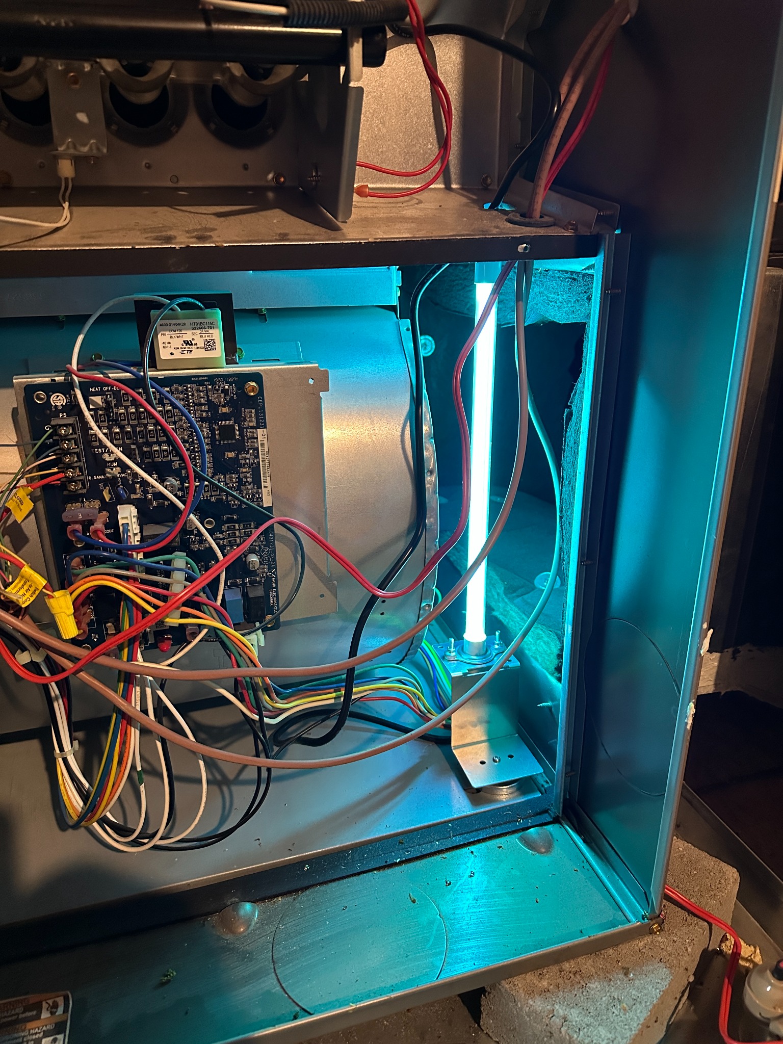 Cleaned system with UV light installed